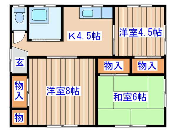 伊藤方貸家　９棟１０号の物件間取画像